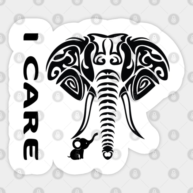 i care Sticker by Tshirtatech